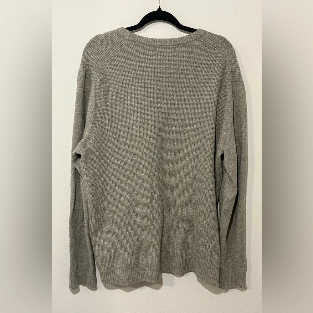 Banana Republic Men’s Gray Knit Sweater XL | Cotton Blend Crewneck Pullover